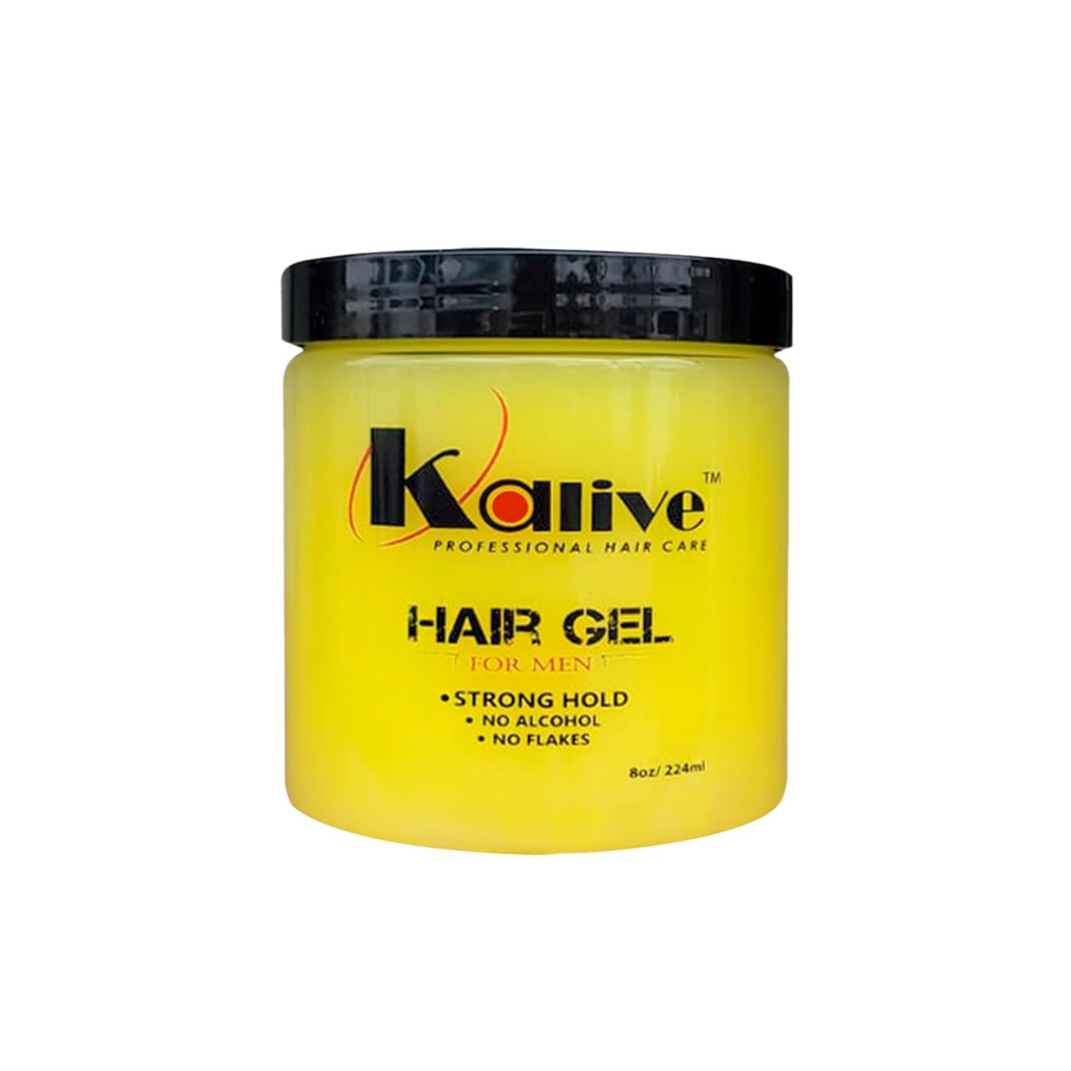 KALIVE Gel de peinado para hombre de 8 onzas, fijación fuerte y brillo ligero todo el día, sin descamación.