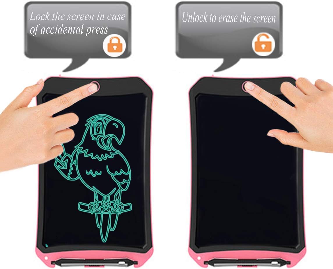 JRD & BS WINL – Tablet de escritura de 8.5pulgadas con pantalla LCD para niños de 5 a 16 años, para dibujo, con botón de bloqueo, para adultos, para