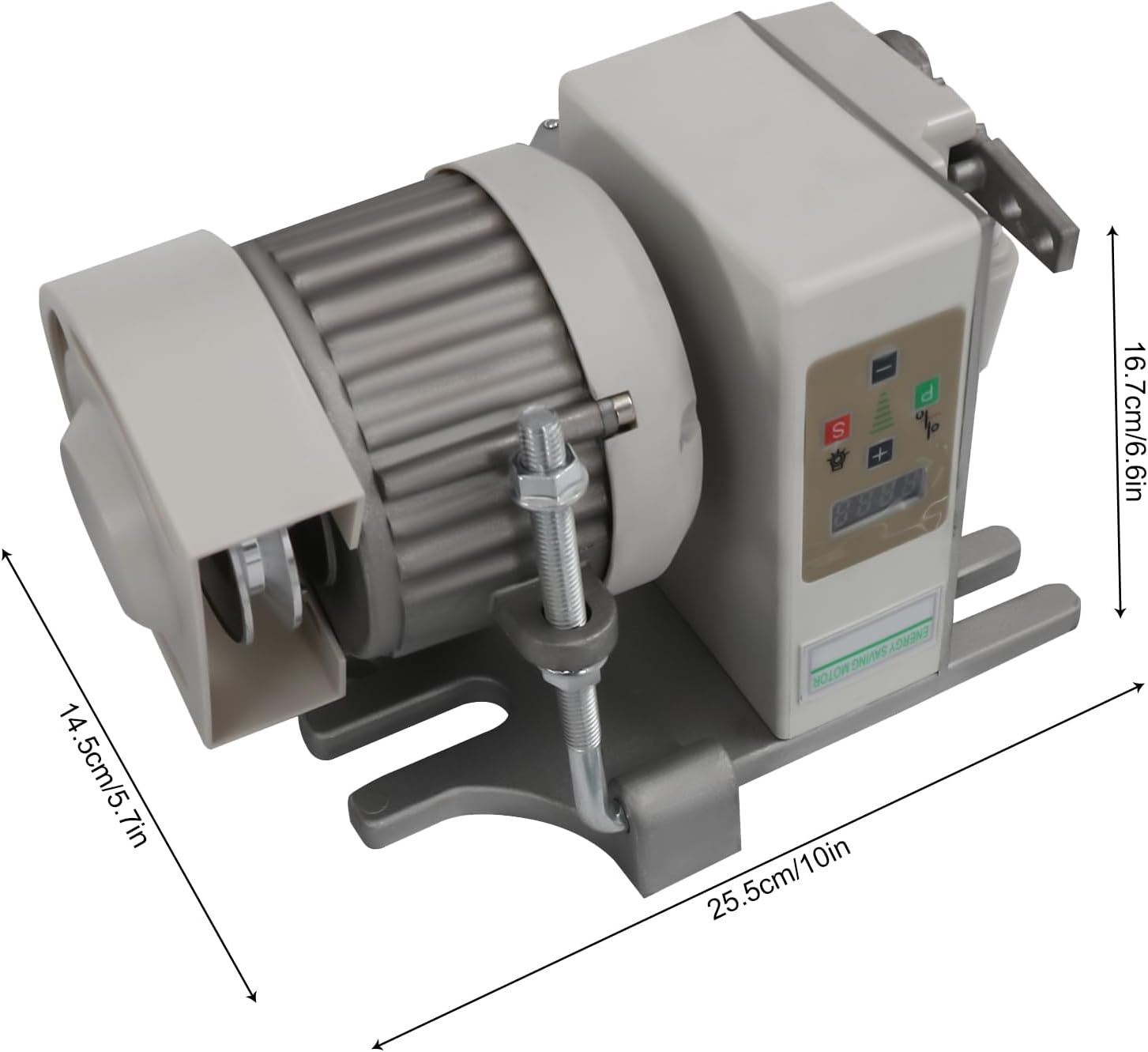 Máquina de coser industrial, máquina de coser resistente de 550 W con panel transparente y pantalla LED, distancia de puntada ajustable y velocidad
