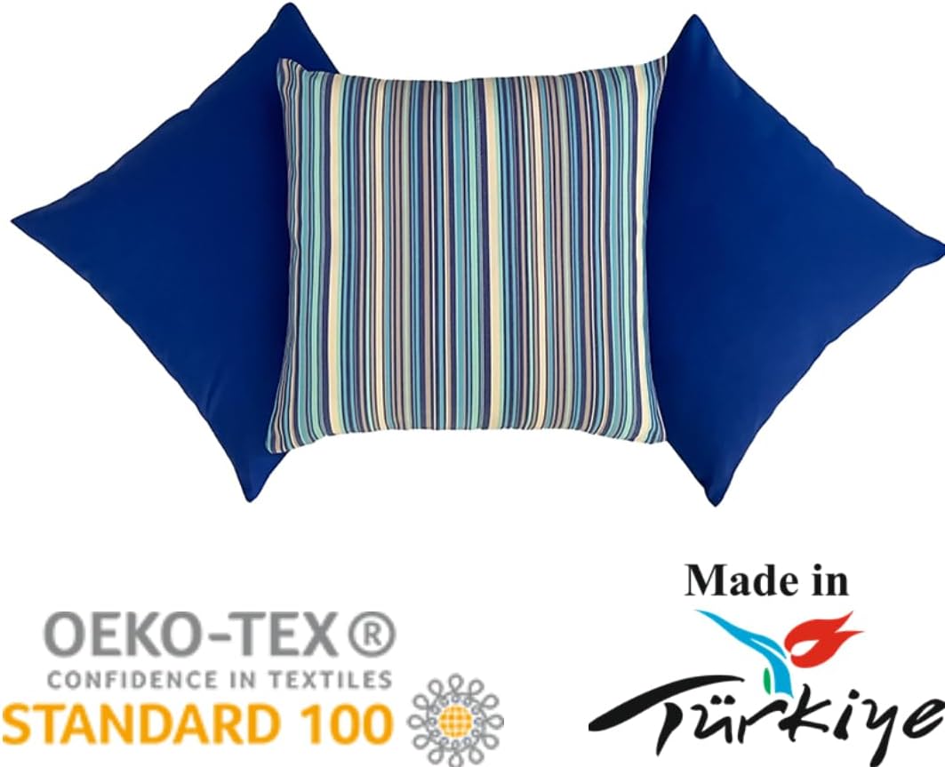 TALOR Paquete de 2 fundas de almohada de lujo impermeables para interiores y exteriores, de 18 x 18 pulgadas, fundas modernas para jardín, casa de