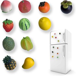 Imanes 3D de frutas para nevera, simulación de resina, imanes creativos en forma de fresa natural, divertidos imanes o adornos para decoración del Imanes 3D de frutas para nevera, simulación de resina, imanes creativos en forma de fresa natural, divertidos imanes o adornos para decoración del