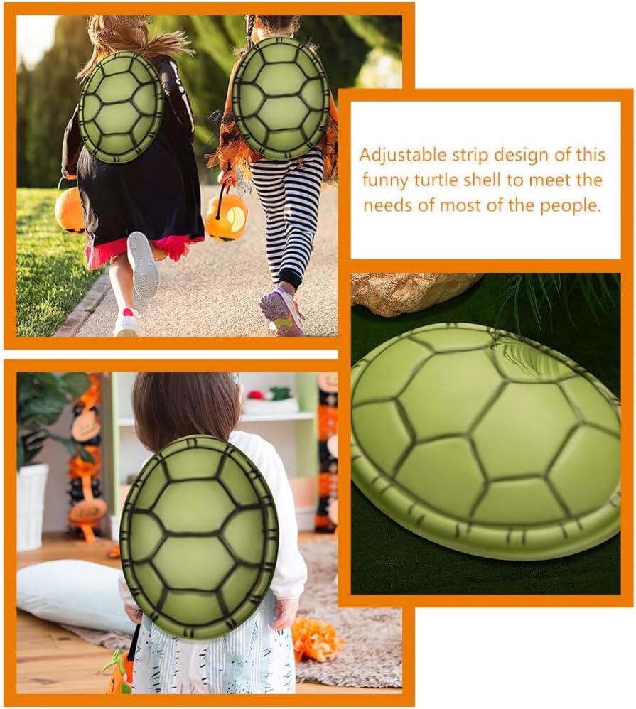 ABOOFAN Disfraz de concha de tortuga, disfraz de Halloween, 6 piezas, tortuga ninja, animal, cosplay, fiesta de Halloween, accesorios de disfraces