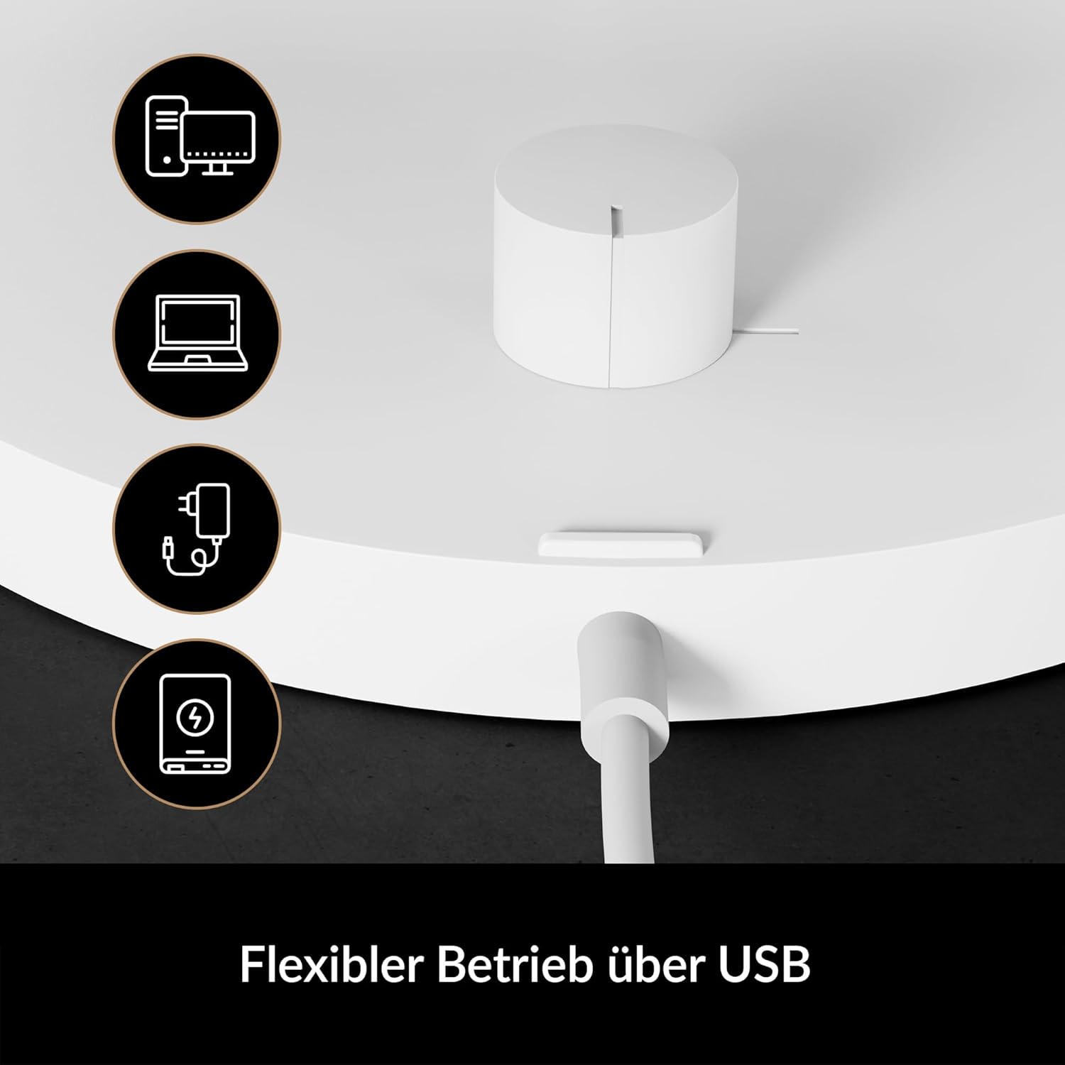 ARCTIC Summair – Ventilador de mesa plegable USB, conexión USB-A, ventilador de cochecito con cable de conexión de 4.724 in, ventilador de