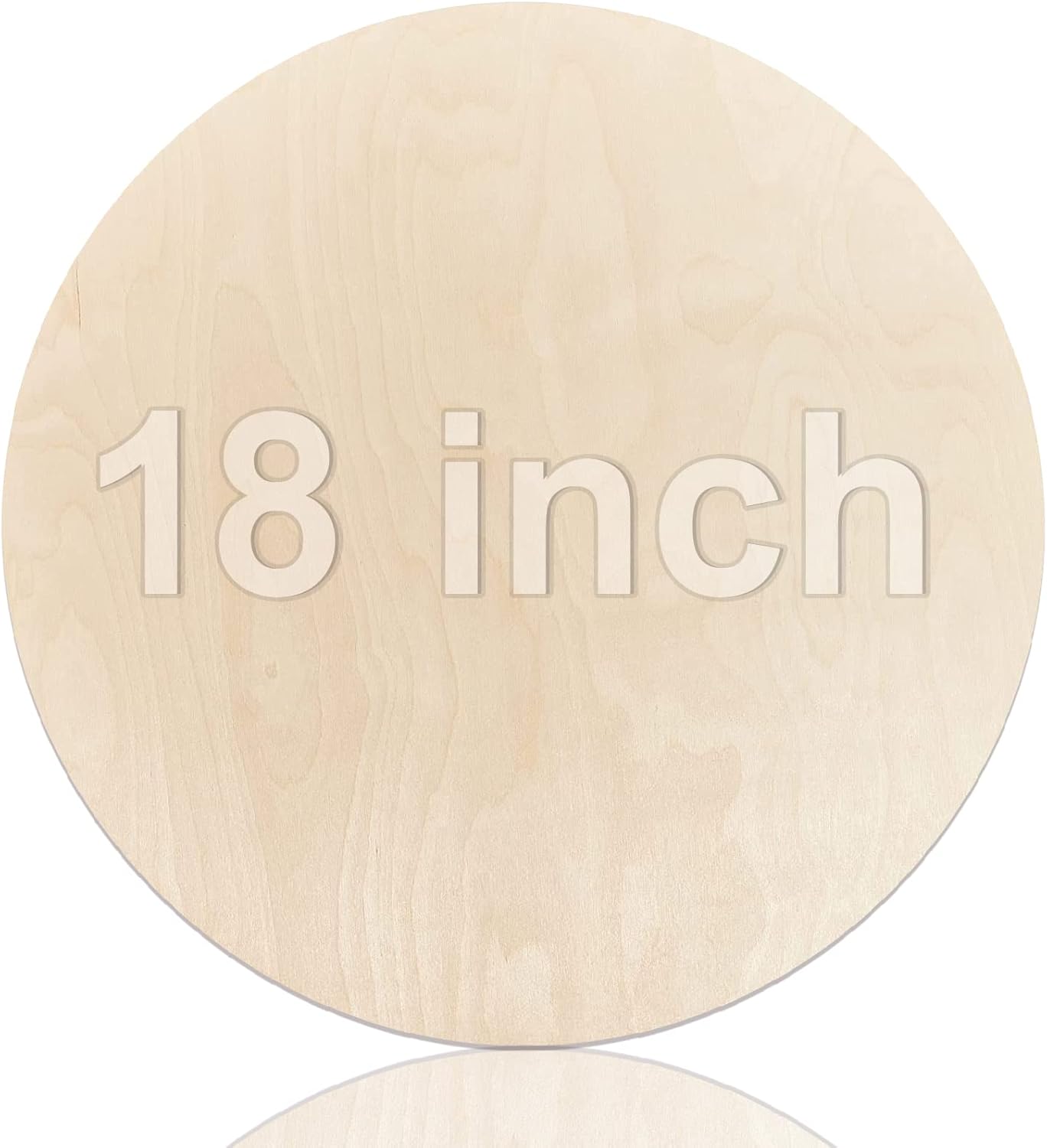 Círculos de madera contrachapada de abedul báltico de 18 pulgadas, hojas de madera para manualidades, hojas de madera de 0.24 pulgadas de grosor,