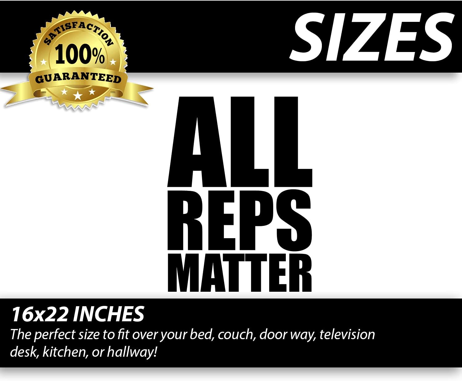 My Vinyl Story All REPS Matter  Calcomanía motivacional grande de pared de gimnasio con cita para el gimnasio en casa, yoga, ejercicio, fitness,