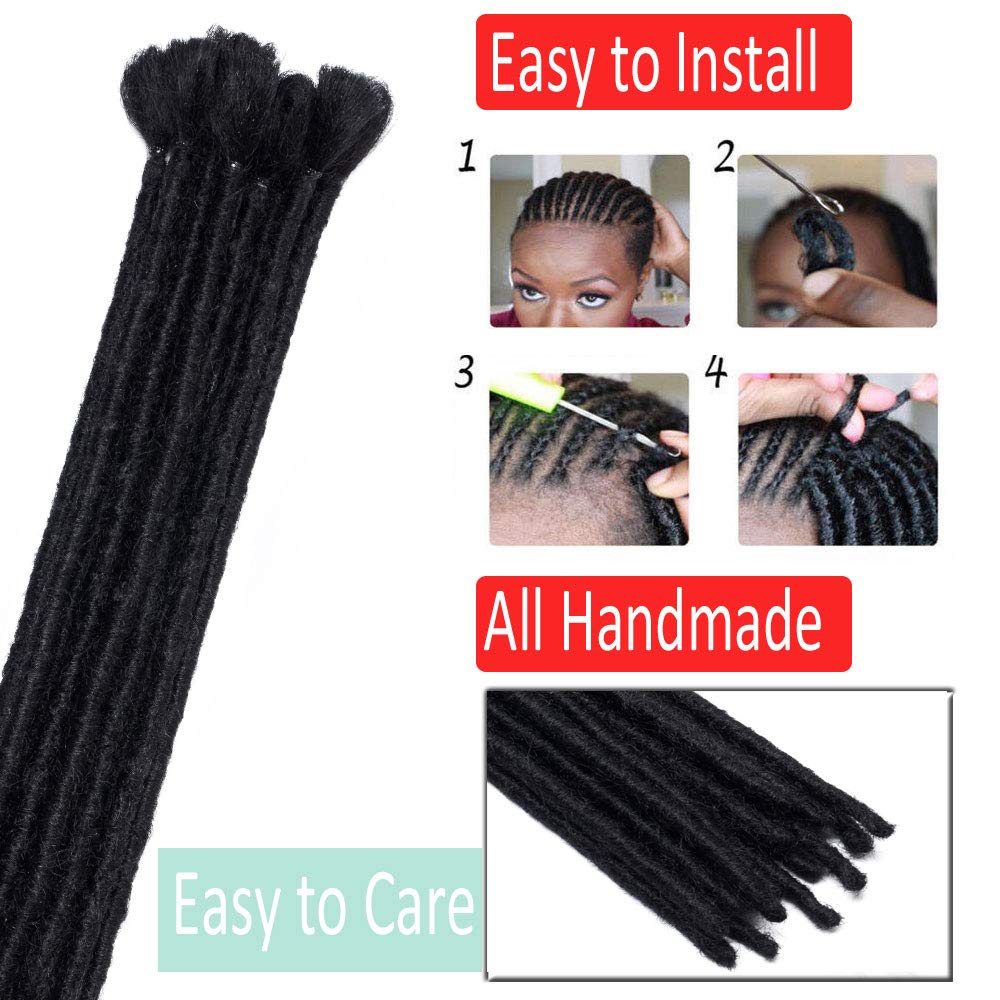 Extensiones de rastas cortas de 12 pulgadas, 5 hebras, suaves hechas a mano, rastas de ganchillo para hombres, reggae hip-pop, marrón oscuro