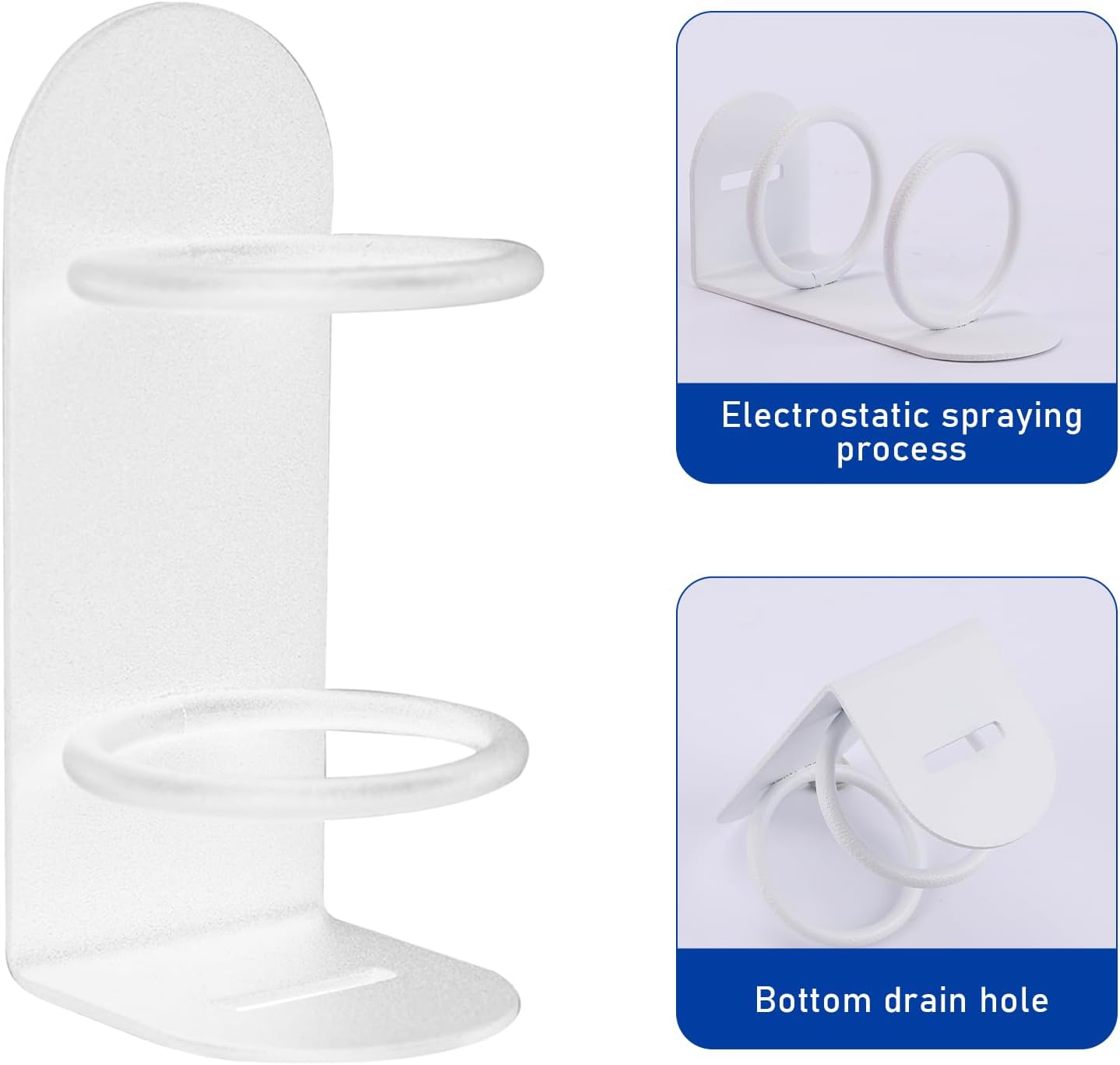 KALIONE Paquete de 2 soportes para cepillos de dientes eléctricos, soporte para cepillo de dientes eléctrico blanco, soporte para cepillo de dientes