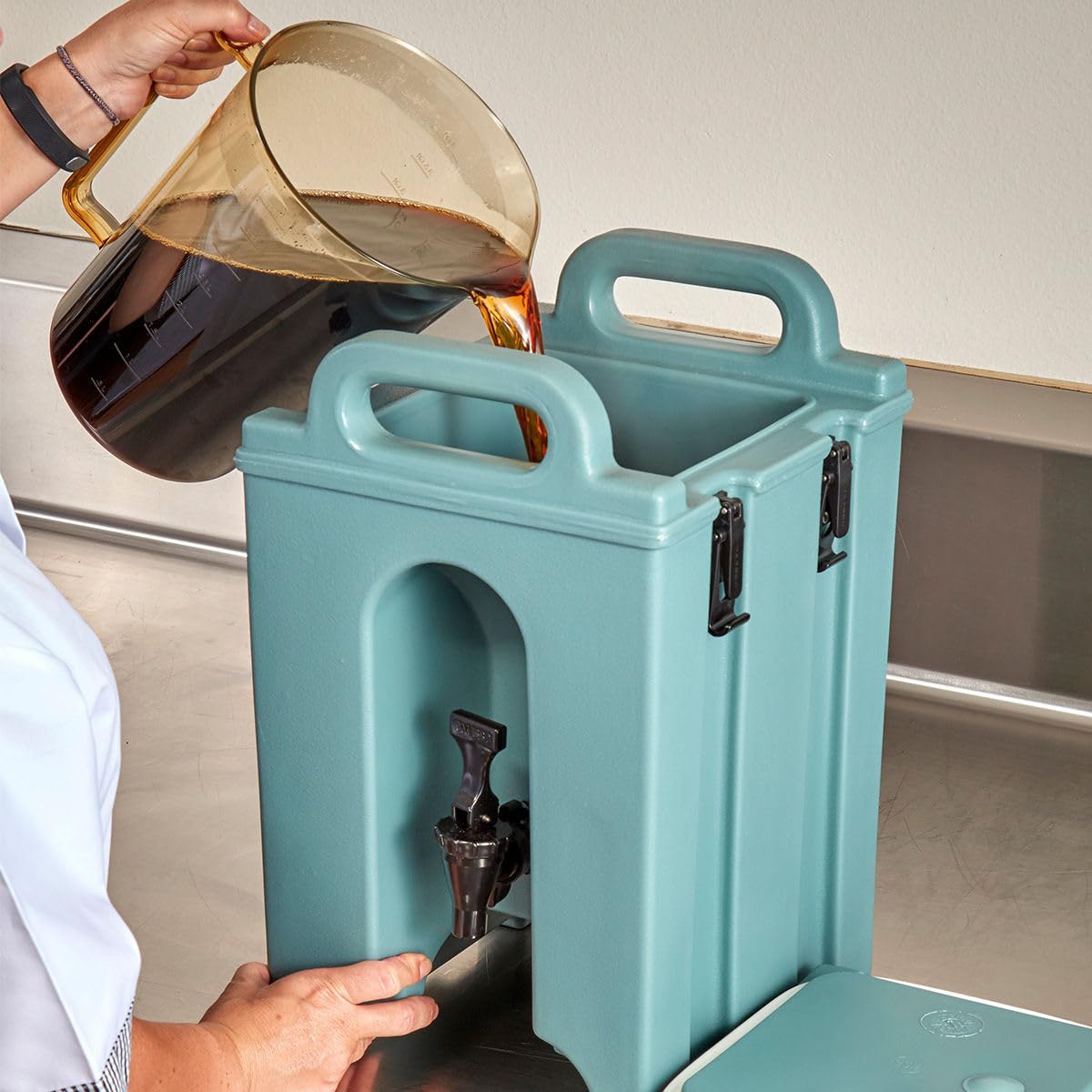 Cambro 400MCH150 taza medidora de alto calor ámbar de 4 cuartos