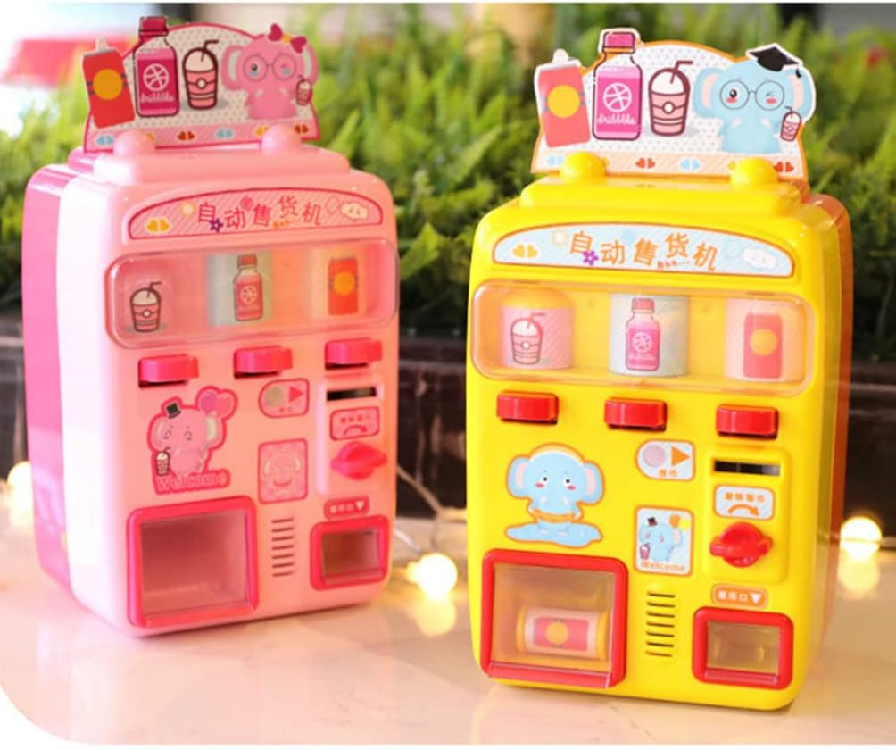 NUOBESTY Juguetes Juguetes Mini Máquina expendedora de bebidas Juguete Máquina expendedora automática de bebidas Juguete Efecto de sonido ligero
