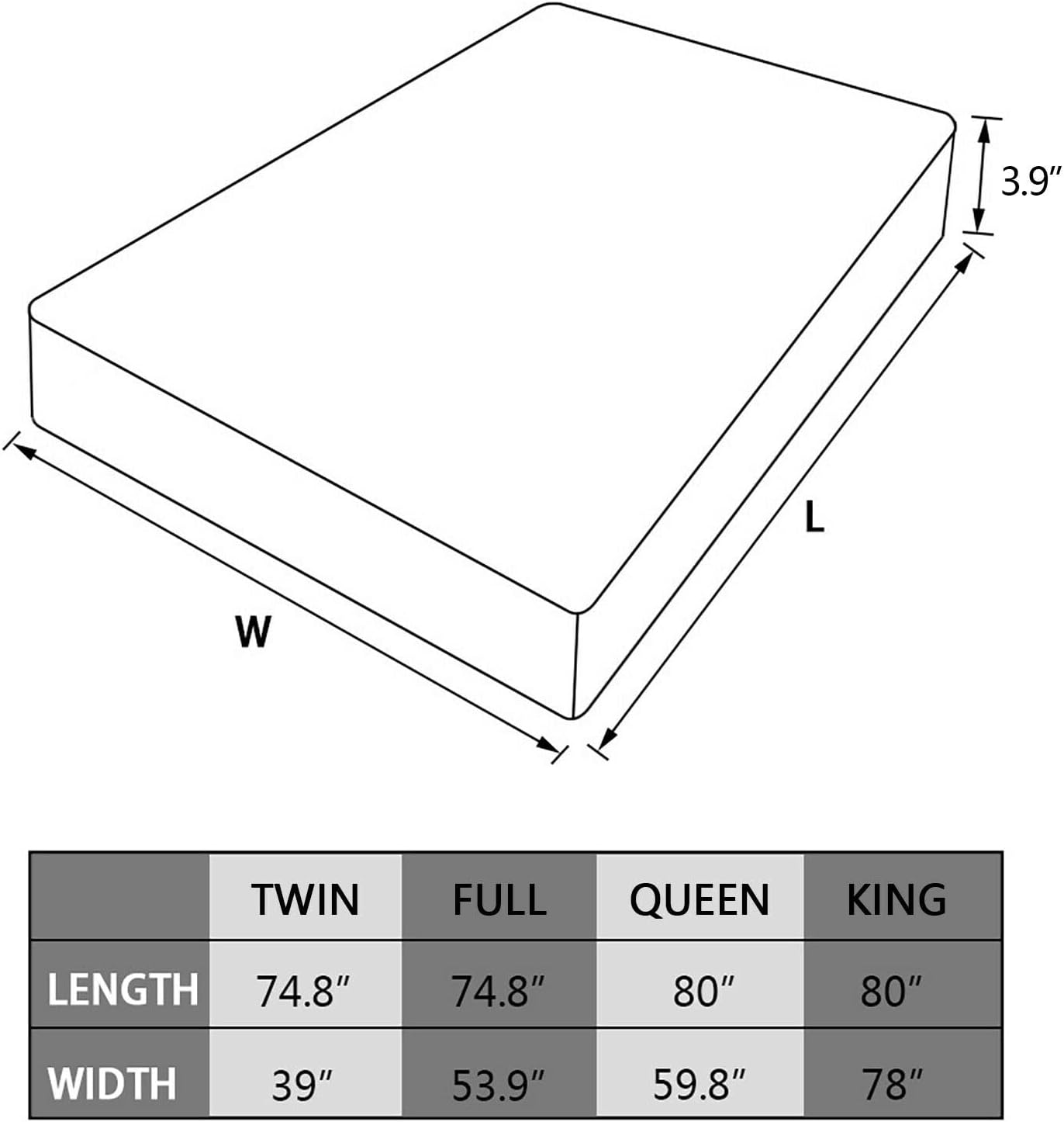 Funda acolchada para colchón tamaño King, funda de colchón con parte superior de almohada, protector de colchón de algodón con bolsillo profundo