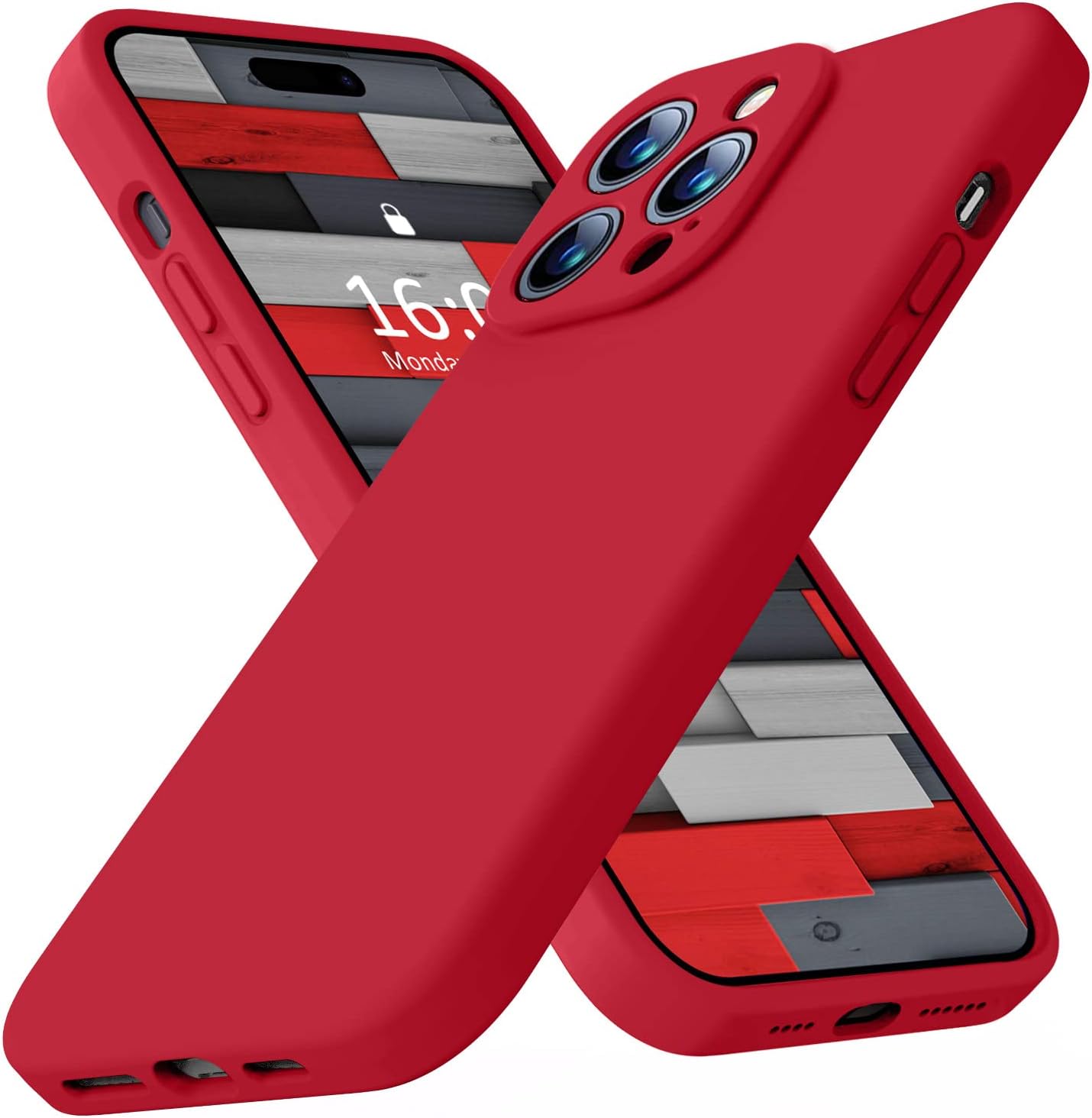 Ktele Compatible con iPhone 14 Pro, funda de silicona líquida de grado AB, cuatro esquinas 50 + bolsas de aire pequeñas a prueba de golpes forro de