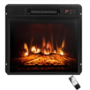 Inserto de chimenea eléctrica de 18 pulgadas, calentador de chimenea empotrado con bajo ruido, control remoto con temporizador, pantalla táctil, Inserto de chimenea eléctrica de 18 pulgadas, calentador de chimenea empotrado con bajo ruido, control remoto con temporizador, pantalla táctil,