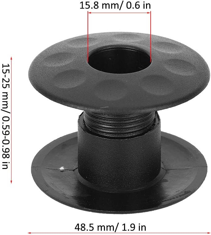 Pissente Varillas de cojinete de futbolín, 10 pares de bujes de futbolín de mesa de plástico negro, varillas de rodamiento de futbolín, juegos