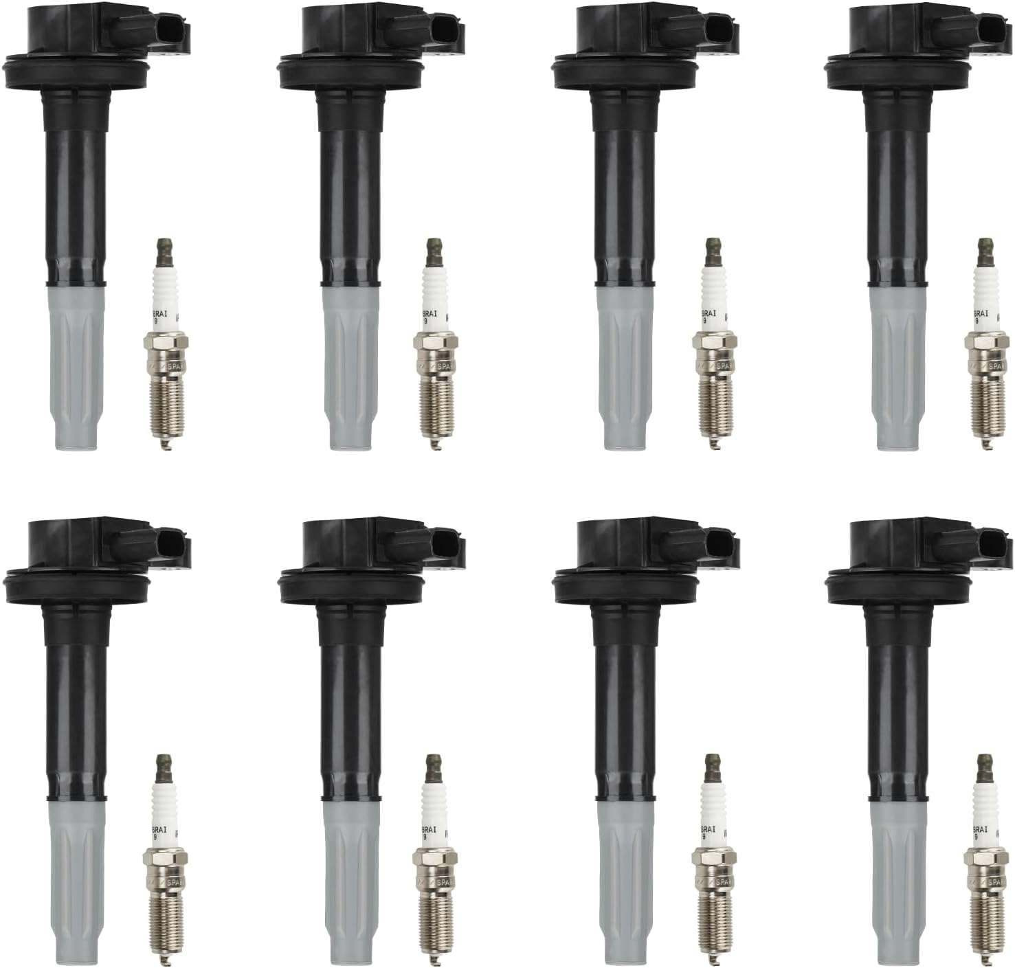 Paquete de bobinas de encendido + bujías de iridio para Ford F-150 2011 2012 2013 2014 2015 2016 5L, Ford Mustang 2011-2015 5L, UF-622 UF622 DG-542