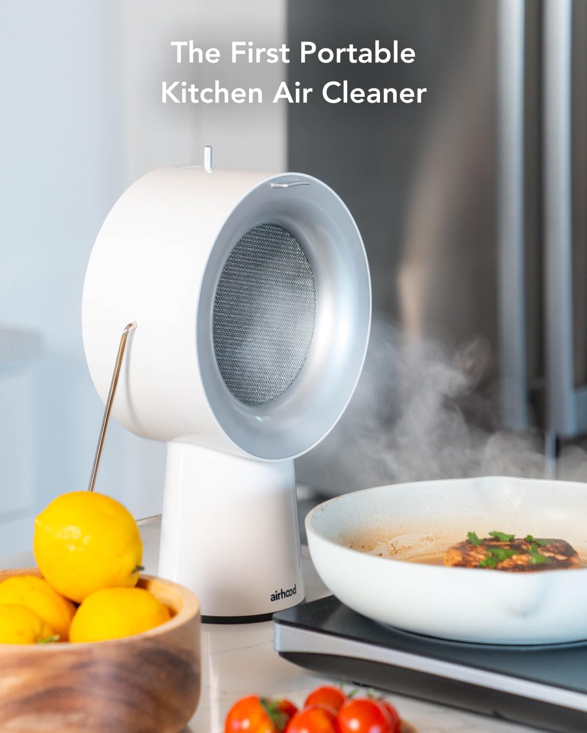 AirHood Campana extractora con cable  Extractor de cocina portátil con 5 filtros de aire de carbón activado y filtro de aceite de acero inoxidable