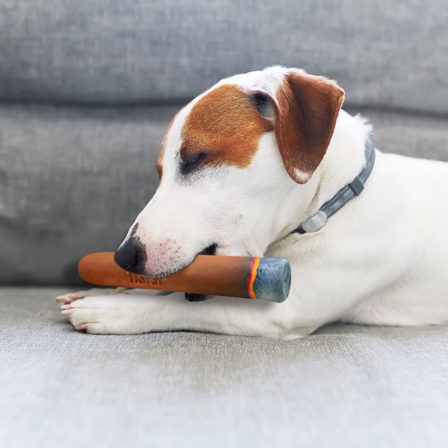 LLSPET Juguetes chirriantes de cigarros, juguetes interactivos de látex para perros, divertidos juguetes para masticar cigarros, para dentición de