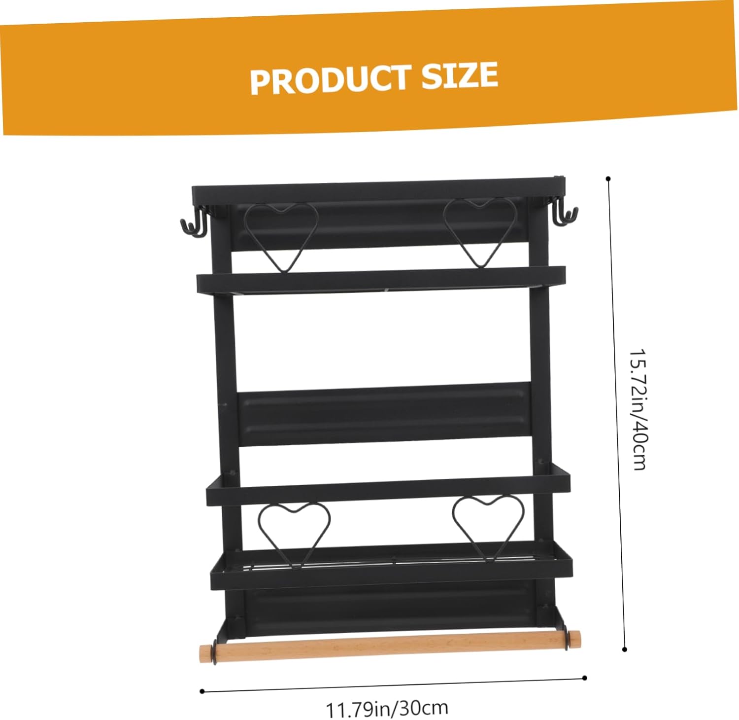RORPOIR Organizador de especias para nevera, soporte magnético para refrigerador, estante organizador de especias, estante colgante para