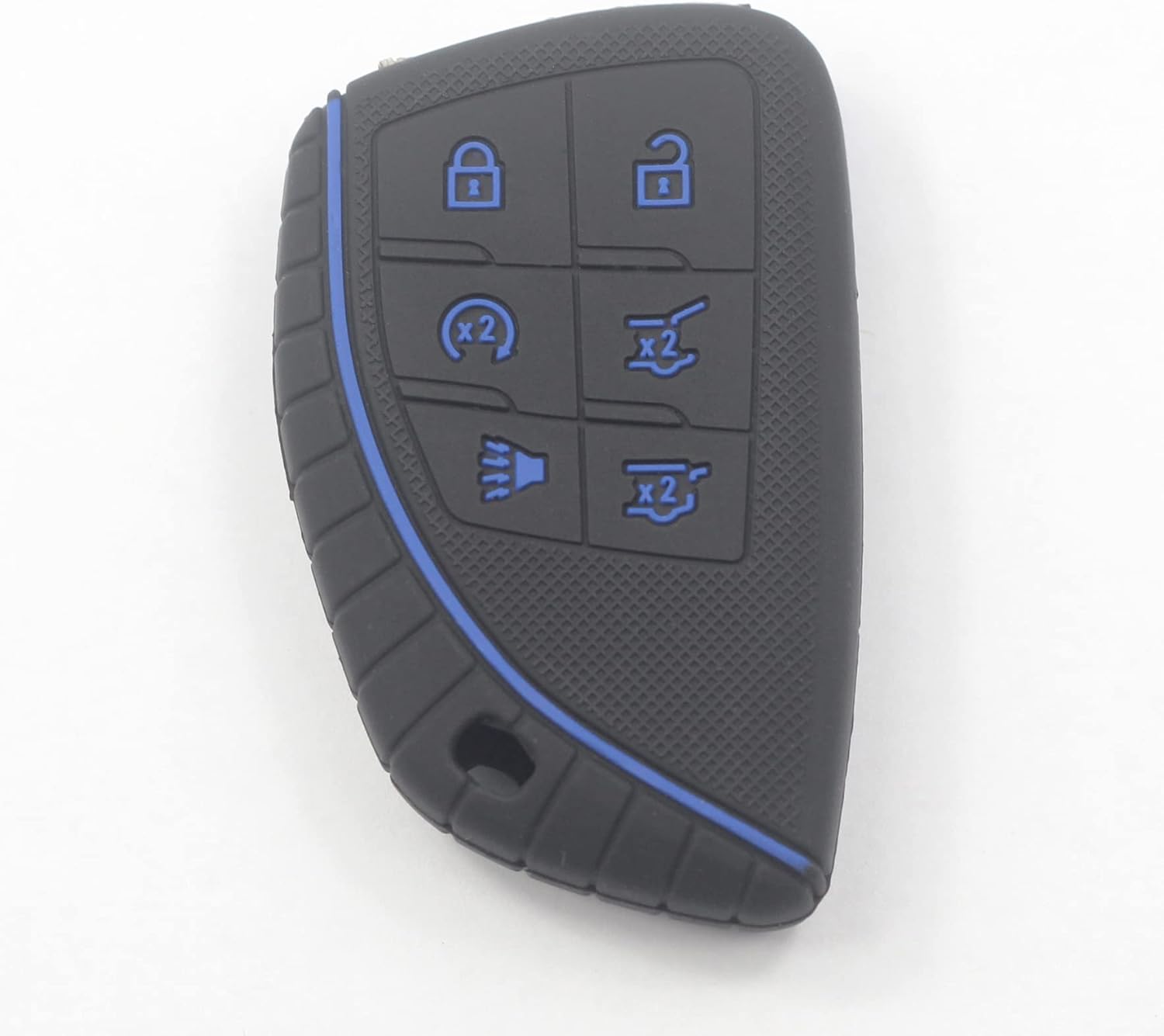 kcpros 2 fundas de silicona de goma negra con 6 botones para llavero inteligente sin llave compatible con Chevrolet Chevy Suburban Tahoe 2021 2022