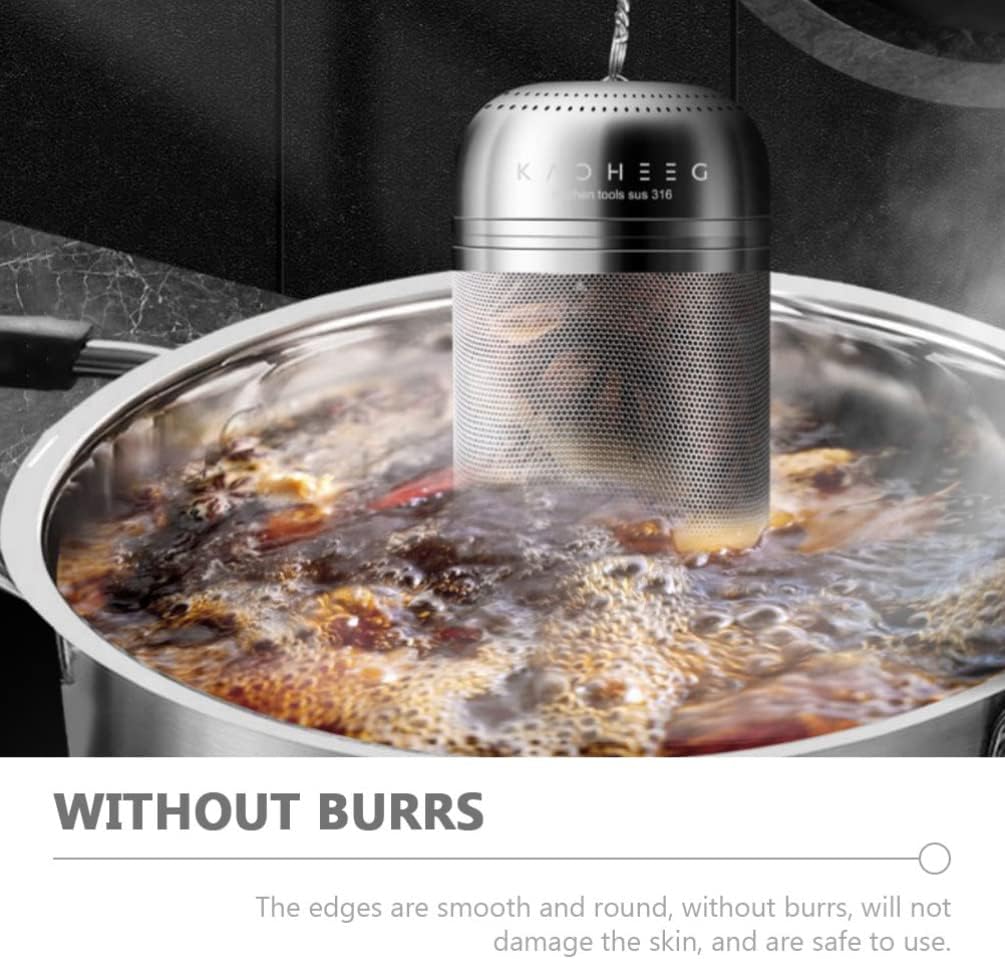 Filtro de especias, colador de condimentos de acero inoxidable, colador de bolas de té, condimentos de sopa, cesta de separación, malla de alambre,