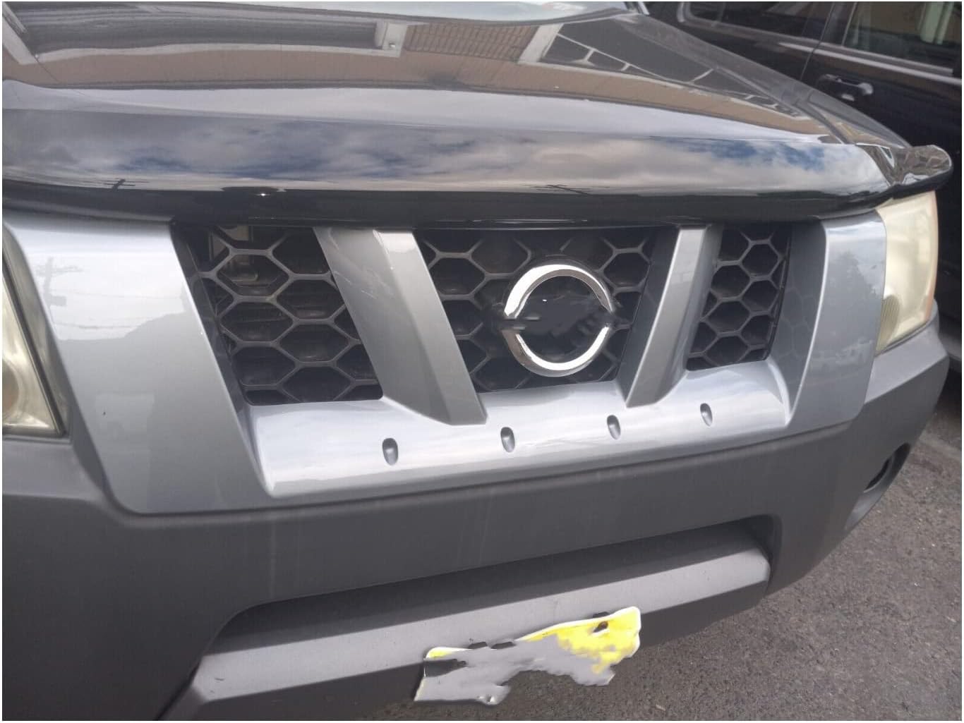 HECASA Parrilla delantera compatible con Nissan Xterra Off-Road S SE 62310ZS20A, 62310EA000, NI1200220 Parachoques superior gris brillante
