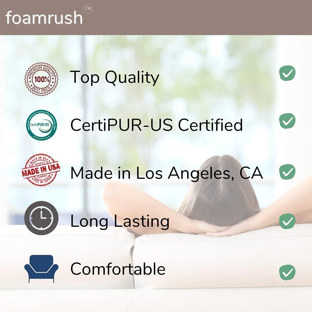 FoamRush Espuma de tapicería de alta densidad de alta densidad de 3 x 16 x 16 pulgadas de diámetro, taburetes de barra, cojín de asiento, inserto de