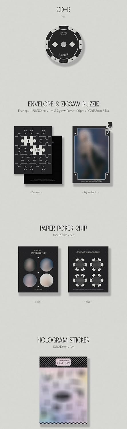 Jeon Somi GAME PLAN EP Contenido del álbum+tarjeta fotográfica+etc+seguimiento sellado SO MI (conjunto de fotolibros (rojo+negro))