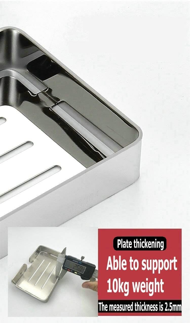 THEODORE Jaboneras de acero inoxidable, soporte para jabón de barra autoadhesivo, jabonera autodrenante para barra de jabón, soporte para jabón para