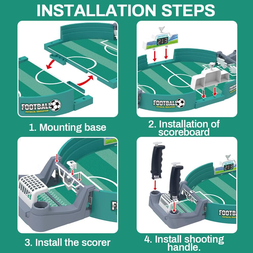 Juego interactivo de mesa de fútbol, mini mesas de futbolín, juego de fútbol de pinball, juego de escritorio interactivo clásico para padres e