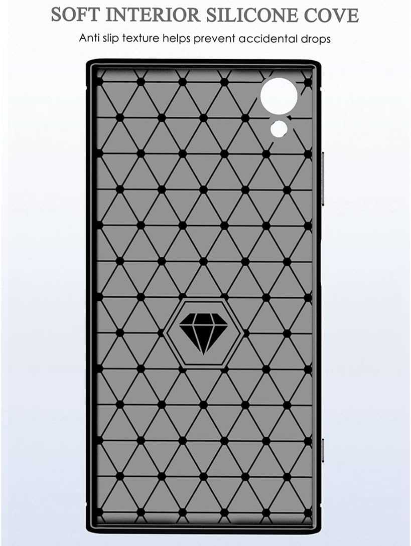 KOARWVC Funda de teléfono para Xperia XA1 Ultra, Sony XA1 Ultra G3226, funda de fibra de carbono a prueba de golpes, resistente a los arañazos, TPU