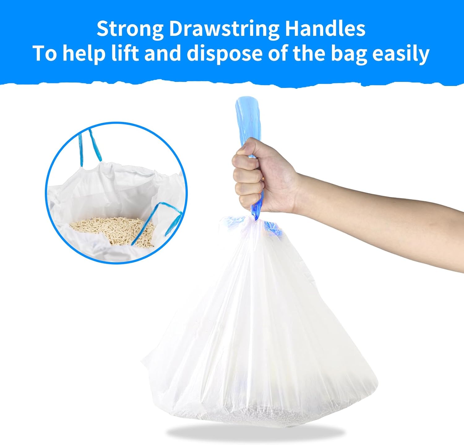 120 forros extra grandes para caja de arena para gatos, bolsas para receptáculos de basura para gatos Cleanpethome autolimpiante