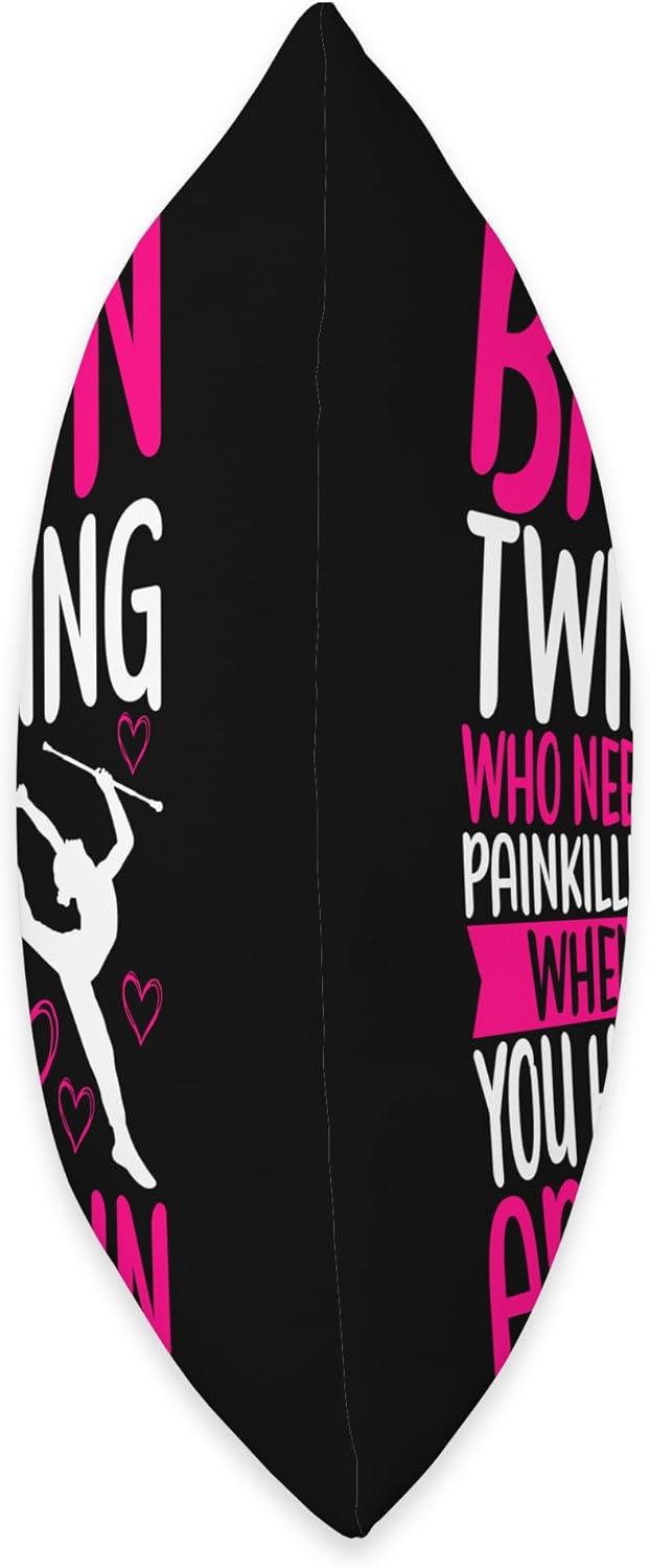 Twirling Outfit Majorette Baton Twirler Gifts Throw Pillow, 16×16, Multicolor
