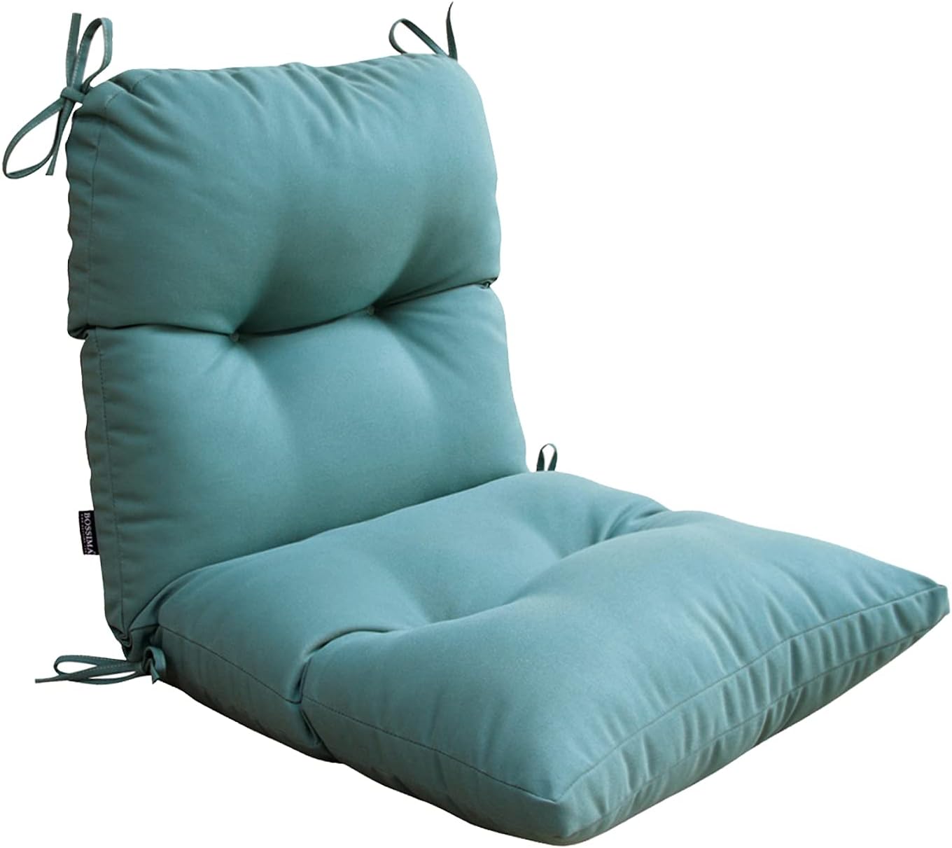 BOSSIMA Cojín acolchado para silla de respaldo alto para interiores y exteriores, cojines de asiento de patio, color azul lago