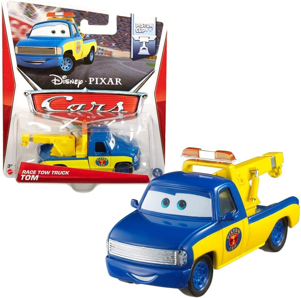 DisneyPixar Cars Race Tow Truck Tom Vehículo fundido a troquel