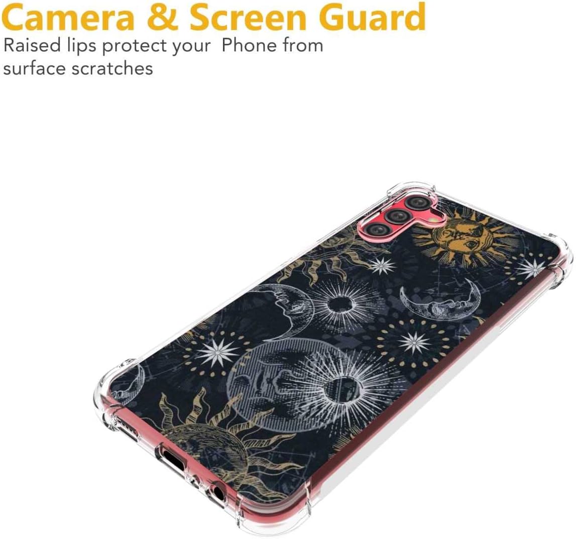 Funda diseñada para Samsung Galaxy A13 5G, diseño de luna mágica celestial y sol, para niñas, mujeres, hombres, niños, TPU suave a la moda
