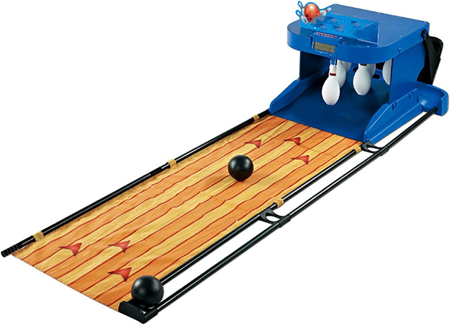 Juego de bolera electrónica, consola de juegos deportivos de bola de boliche interior con marcador electrónico LED, con reinicio automático,
