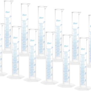 YOKIVE 12 cilindros graduados medidores de plástico, con básculas métricas de 2 caras, para medición química, ideal para laboratorio, uso diario YOKIVE 12 cilindros graduados medidores de plástico, con básculas métricas de 2 caras, para medición química, ideal para laboratorio, uso diario