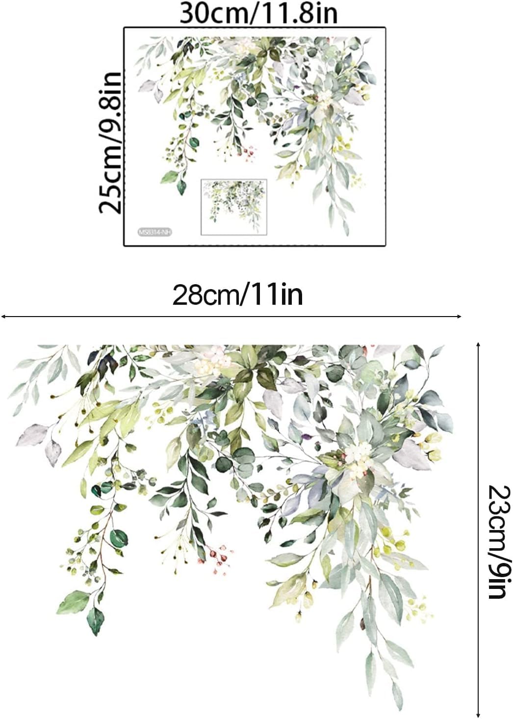 Calcomanías autoadhesivas para tapa de asiento de inodoro, hojas verdes, hojas verdes, flores, hojas, flores, para tapa de inodoro, bricolaje,
