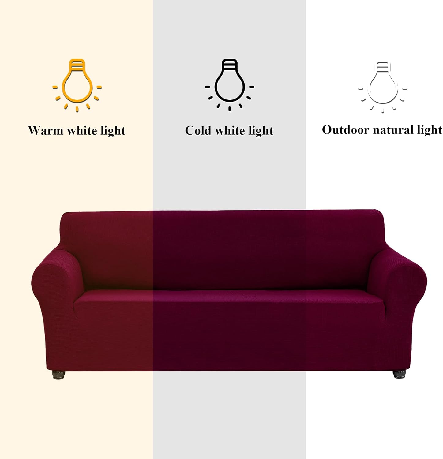 Joccun – Funda elástica para sillón de 1 pieza, funda de sofá de tela jacquard de elastano con parte inferior elástica, protector de muebles lavable