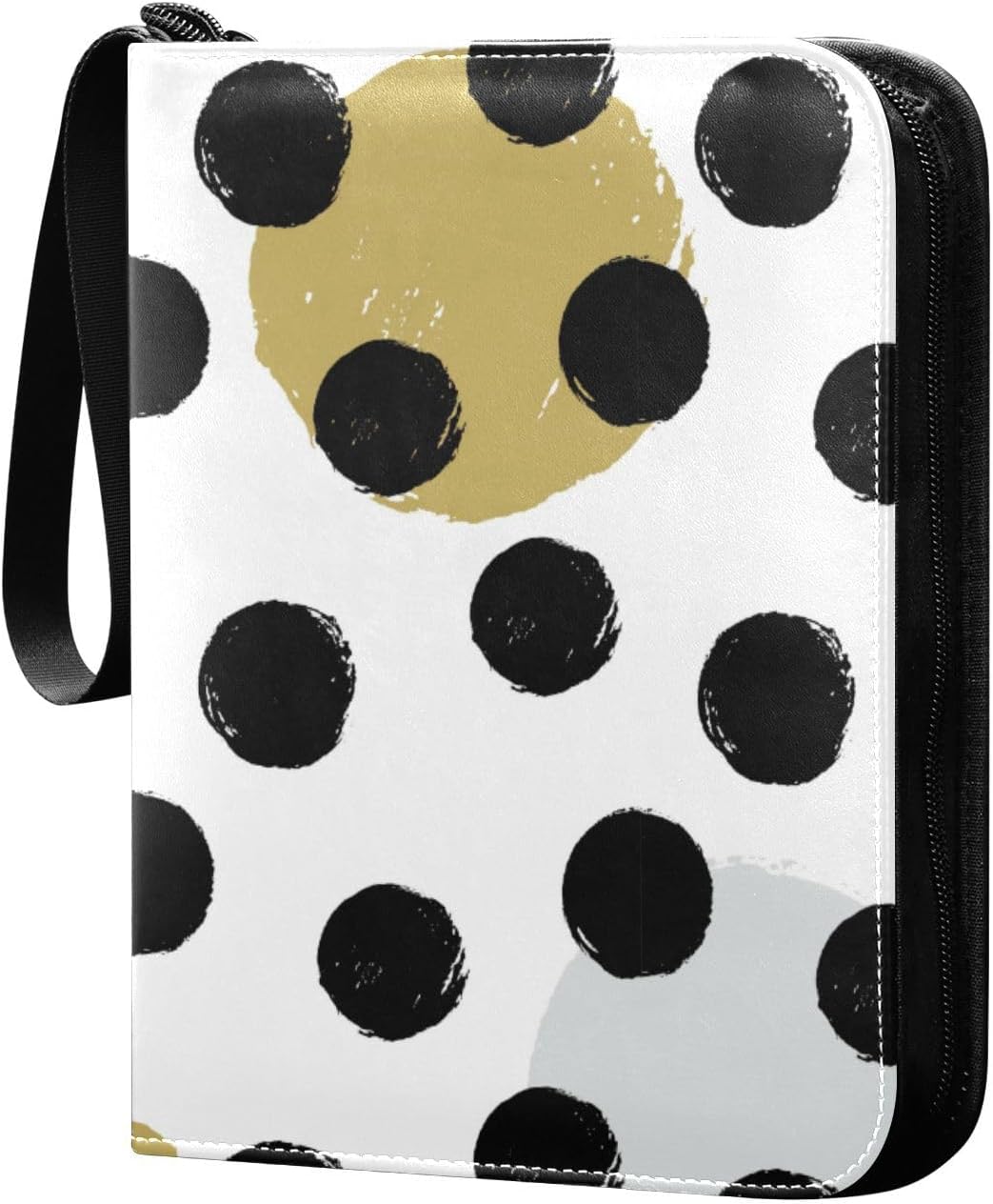 Carpeta de tarjetas coleccionables de lunares con 4 bolsillos con 50 fundas extraíbles, carpeta de álbumes de tarjetas de 3 anillas con capacidad