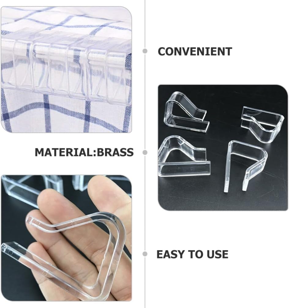 GANAZONO 12 abrazaderas para mantel con clip de fijación transparente para mantel, clips antideslizantes para mantel, clips de fijación para mantel
