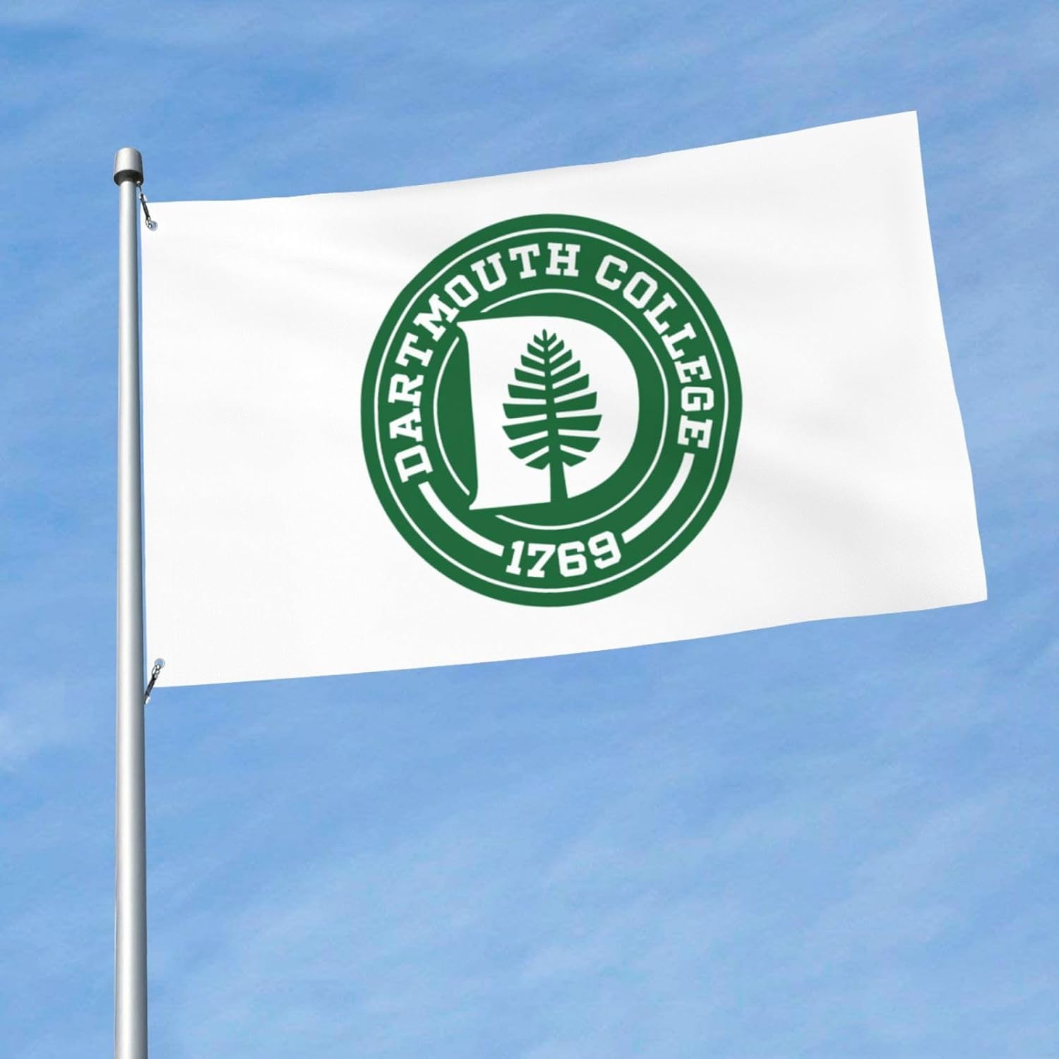 Dartmouth College – Bandera decorativa para exteriores de 3 x 5 pies, bandera de jardín, bandera individual para exteriores