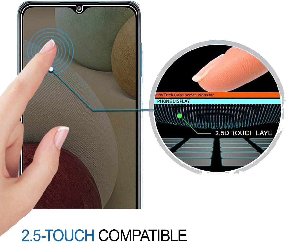 Paquete de 2 Protector de pantalla de vidrio templado antiespía para Samsung Galaxy A12 (privacidad)