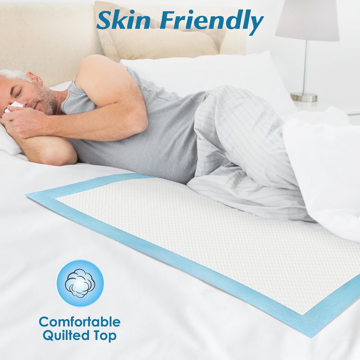 50 almohadillas desechables de 30 x 36 pulgadas, de secado rápido a prueba de fugas, almohadillas de cama desechables para adultos, almohadillas
