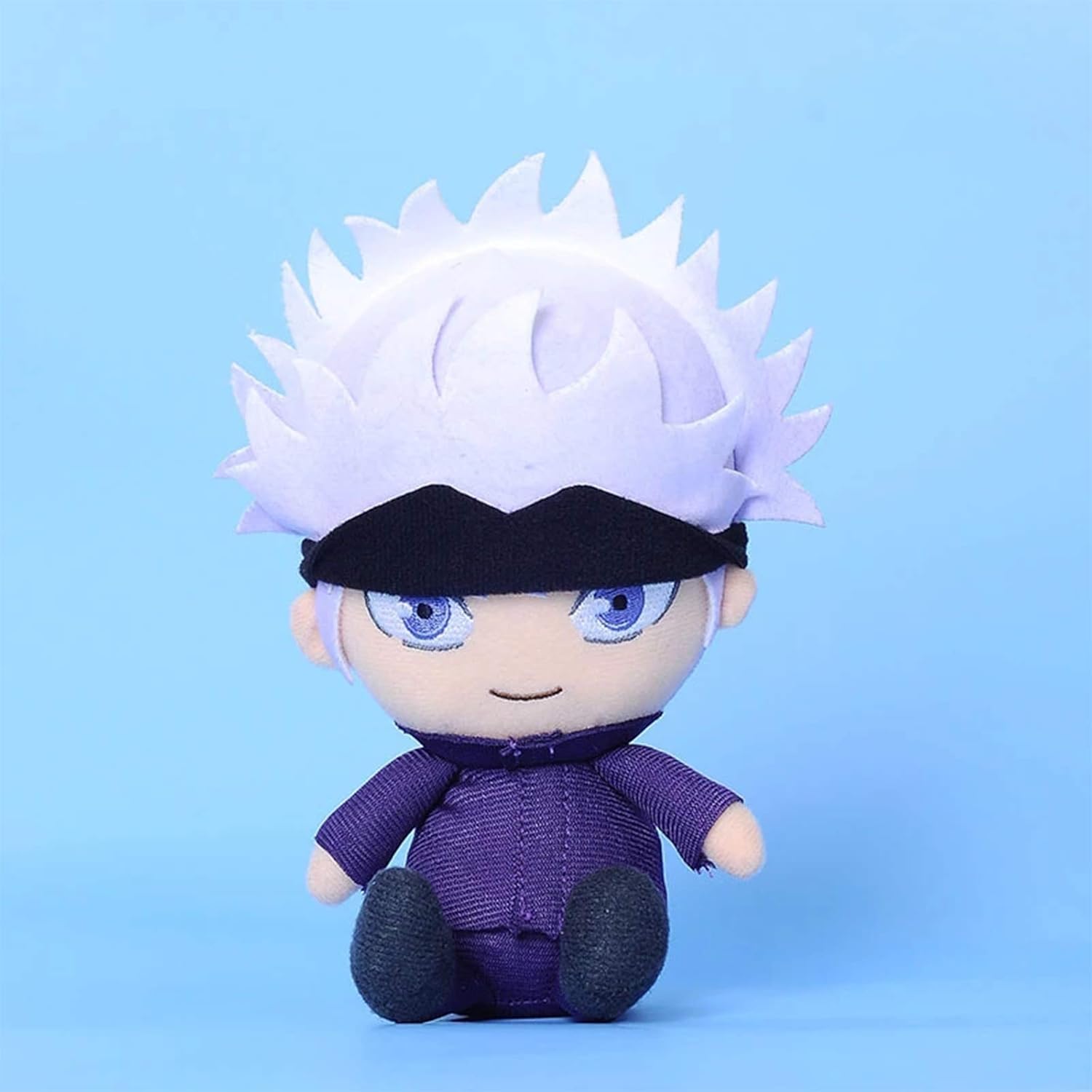 AMNPOLEN Figura de peluche con parche que se puede abrir, muñeco de peluche de anime Gojo Satoru, llavero de juguete, paquete de bolsas colgantes