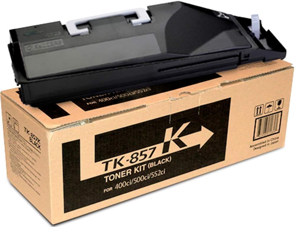 Kyocera Cartucho de tóner negro modelo TK-857K 1T02H70US0 para uso con impresoras multifuncionales a color Kyocera TASKalfa 400ci, 500ci y 552ci,