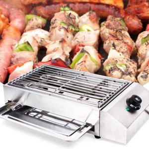 Parrilla eléctrica portátil sin humo, parrilla eléctrica para interiores, control de temperatura, plancha de alimentos de acero inoxidable para Parrilla eléctrica portátil sin humo, parrilla eléctrica para interiores, control de temperatura, plancha de alimentos de acero inoxidable para
