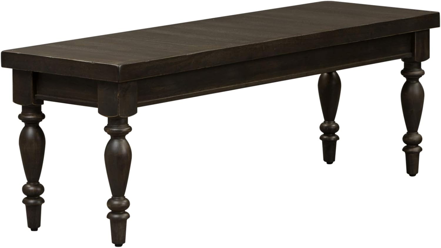 Liberty Furniture Industries Harvest Home – Banco sin espalda, 52 pulgadas de ancho x 16 pulgadas de profundidad x 18 pulgadas de alto, color negro