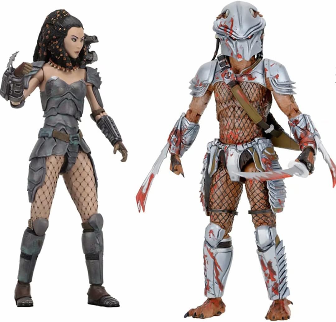 Es adecuado para Alien vs Predator Unmasked Scar Predator 118 Escala Figura de acción, multicolor 7.1 pulgadas Female Predator