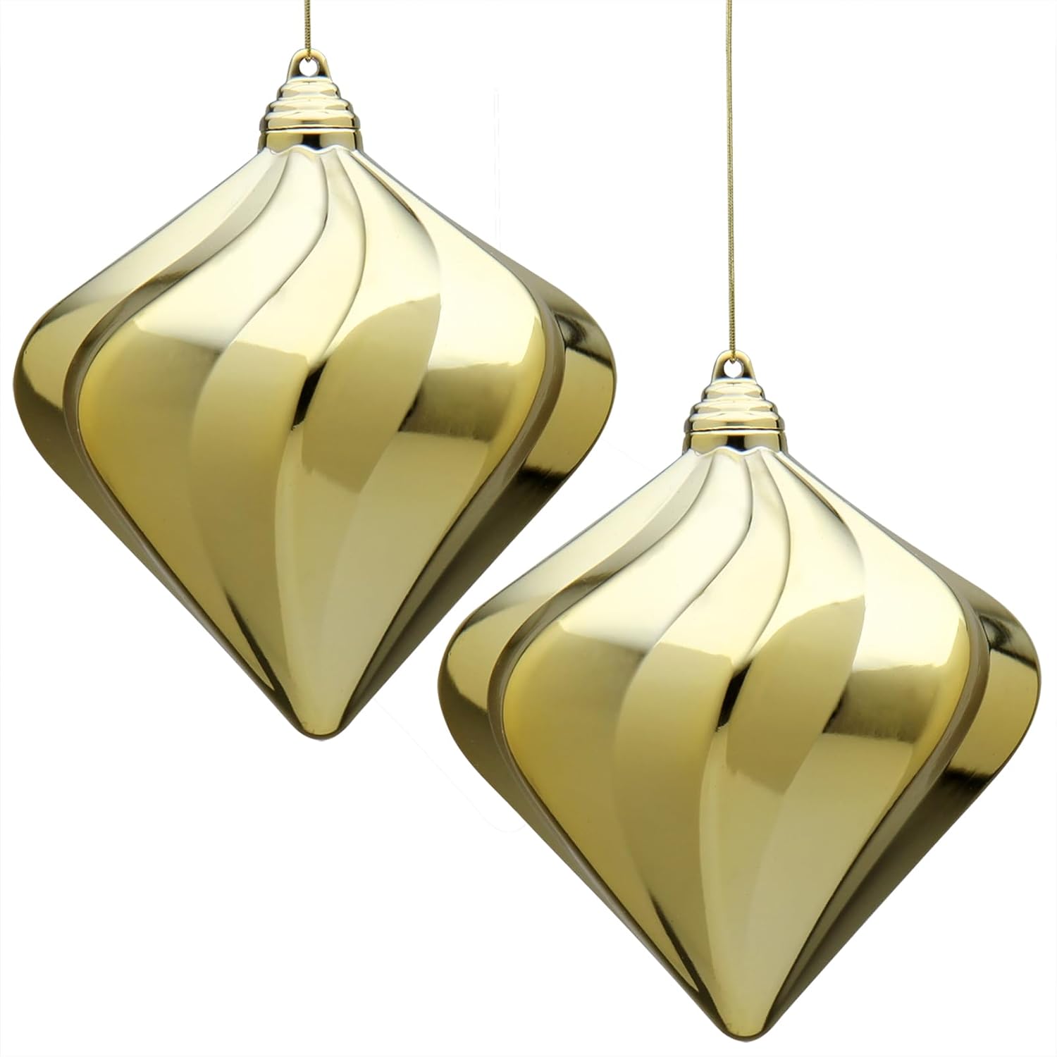 2 adornos de bolas de Navidad grandes de 6.7 pulgadas, adornos de diamantes inastillables, decoración de árbol de Navidad, adornos grandes de