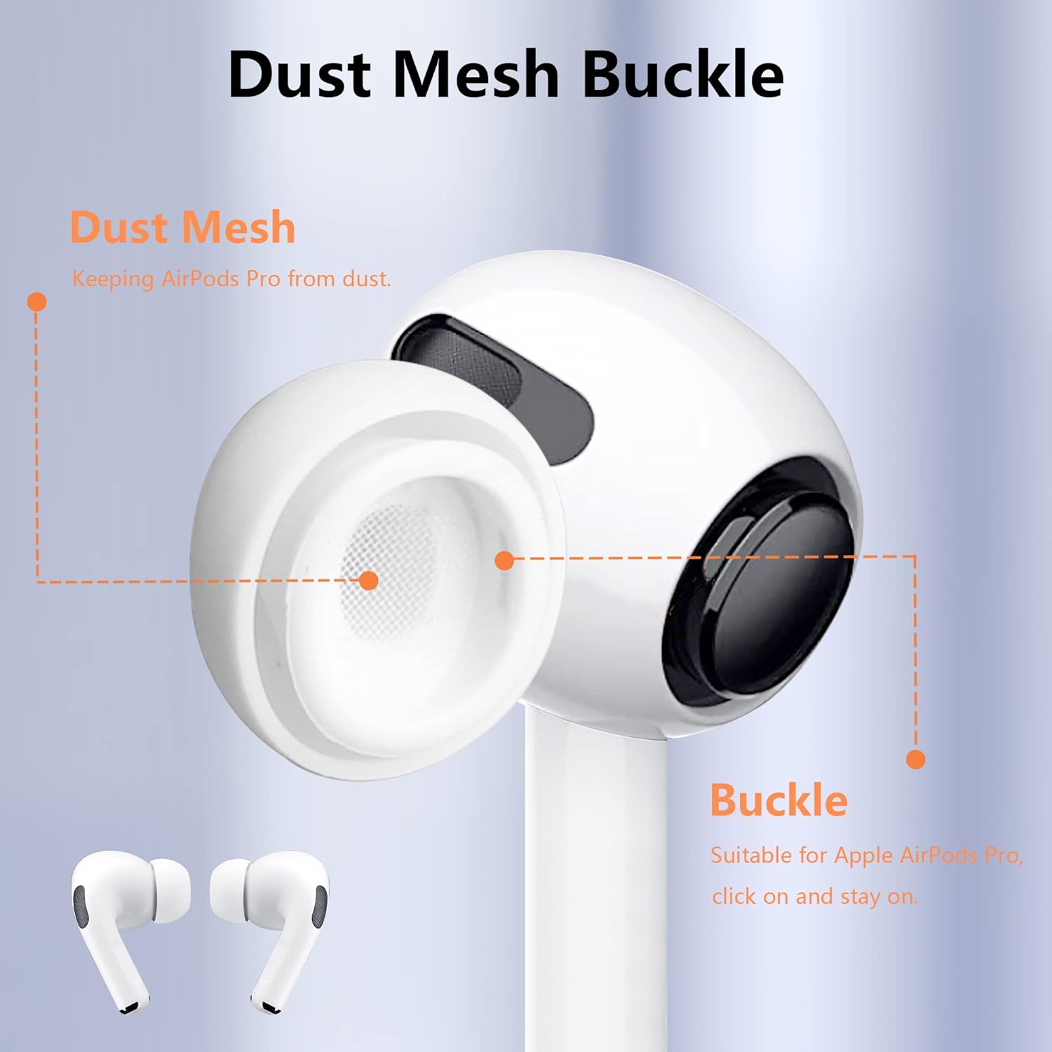 Kedoo 6 pares Puntas de repuesto para Airpods Pro y Airpods Pro de 2 generación 2022, mejores consejos de cancelación de ruido, cabe en la funda de